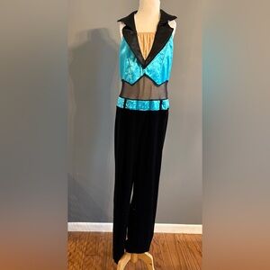 Kids Dance Costume in Black and Blue - Tap, Jazz